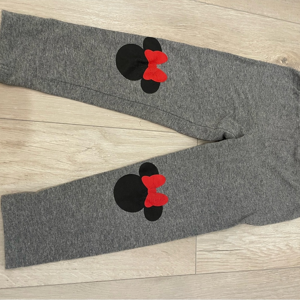 Disney Gray and Black Leggings with Character Design